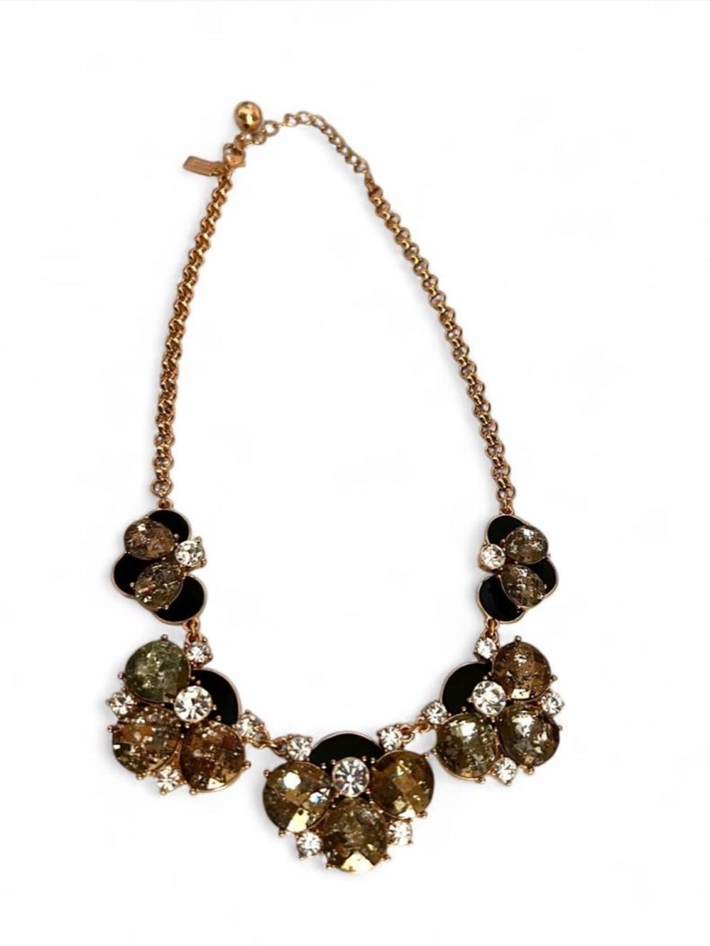 Kate Spade "Fame and Flowers" Statement Floral Collar Necklace ✨ Rose Gold